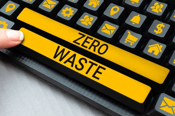 Legenda Texto Apresentando Zero Waste Visão Geral Empresa Responsabilidade Industrial — Fotografia de Stock
