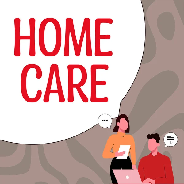 Exibição Conceitual Home Care Palavra Escrito Lugar Onde Pessoas Podem — Fotografia de Stock