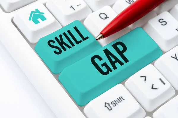 Text Caption Presenting Skill Gap Word Written Refering Persons Weakness — Stock Photo, Image