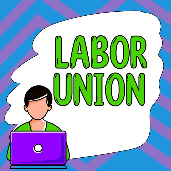 Konceptuell Bildtext Labor Union Konceptuella Fotobestämmelser Arbetstagares Rättigheter Och Skyldigheter — Stockfoto
