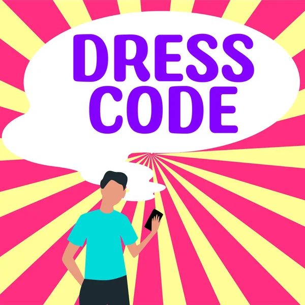 Conceptual Display Dress Code Business Showcase Accepted Way Dressing Particular — Foto Stock