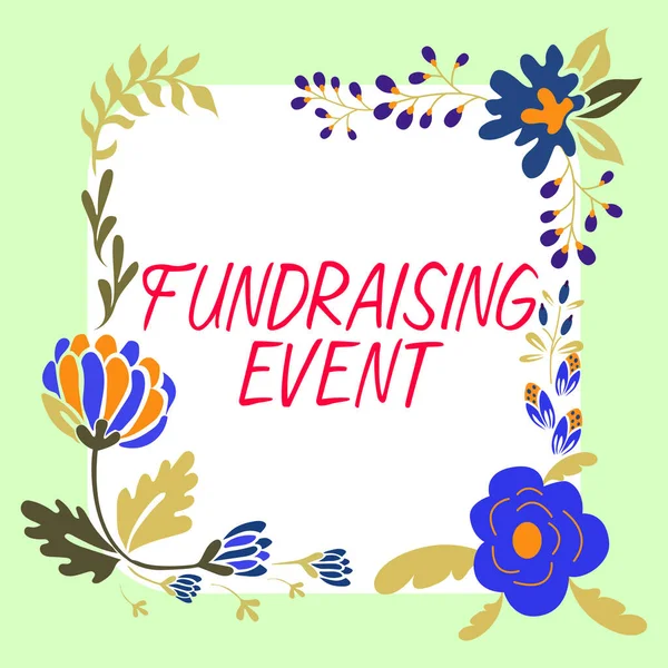 Handwriting Text Fundraising Event Business Idea Campaign Whose Purpose Raise — Foto Stock