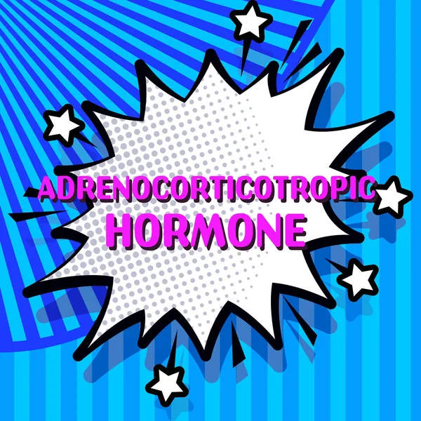 Text Zobrazující Inspiraci Adrenokortikotropní Hormon Internet Koncepční Hormon Vylučovaný Mozkovou — Stock fotografie