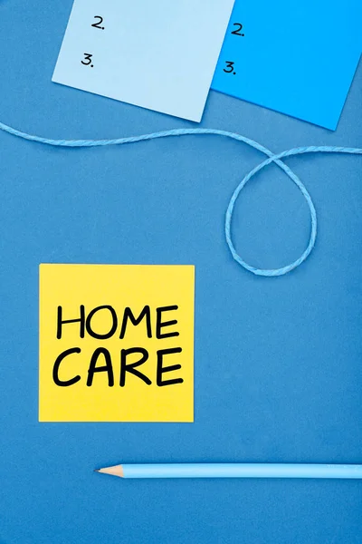Sinal Texto Mostrando Home Care Business Approach Lugar Onde Pessoas — Fotografia de Stock