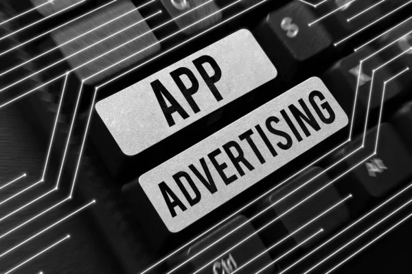 Text showing inspiration App Advertising, Conceptual photo developers get paid to serve advertisements in mobile app