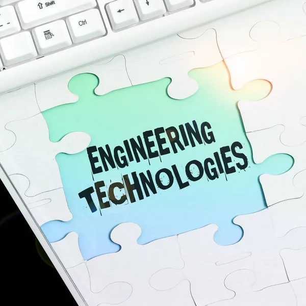 Bildunterschrift Präsentation Von Engineering Technologies Internet Konzept Beschäftigt Sich Mit — Stockfoto