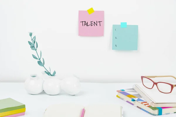 Teksten Weergeven Talent Business Vitrine Natuurlijke Aanleg Vaardigheid Hobby Werk — Stockfoto