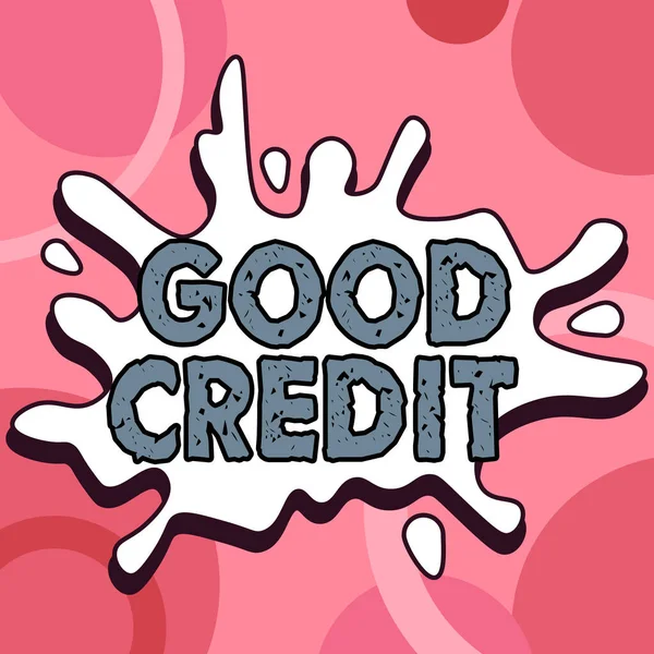Wyświetlacz Koncepcyjny Dobry Kredyt Internet Pojęcie Kredytobiorca Stosunkowo Wysoki Wynik — Zdjęcie stockowe
