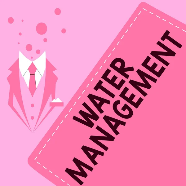 Handschrift Water Management Business Idee Optimaal Gebruik Van Watervoorraden Onder — Stockfoto