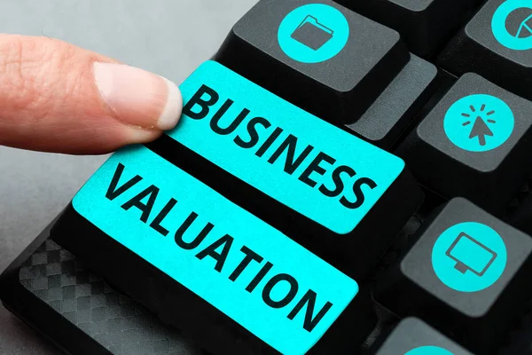 Handwriting Text Business Valuation Business Showcase Determining Economic Value Whole — Stockfoto