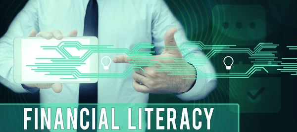Inspiration Showing Sign Financial Literacy Conceptual Photo Understand Knowledgeable How — Stock fotografie