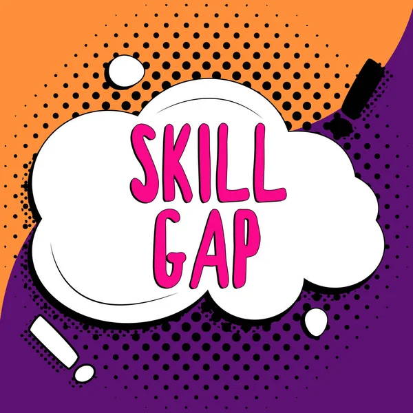 Κείμενο Γραφής Skill Gap Business Concept Αναφορά Αδυναμία Περιορισμό Γνώσεων — Φωτογραφία Αρχείου
