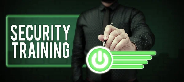 Writing Displaying Text Security Training Word Providing Security Awareness Training — Stock Photo, Image