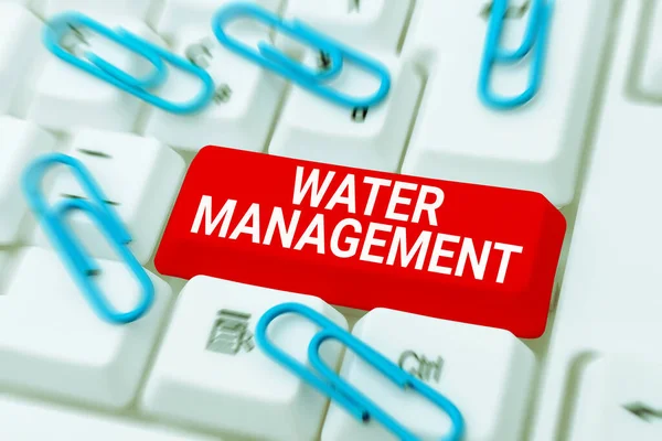 Conceptual Caption Water Management Concept Meaning Optimum Use Water Resources — Stock Photo, Image