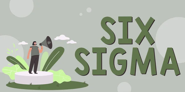 Inspiration showing sign Six Sigma, Business idea management techniques to improve business processes