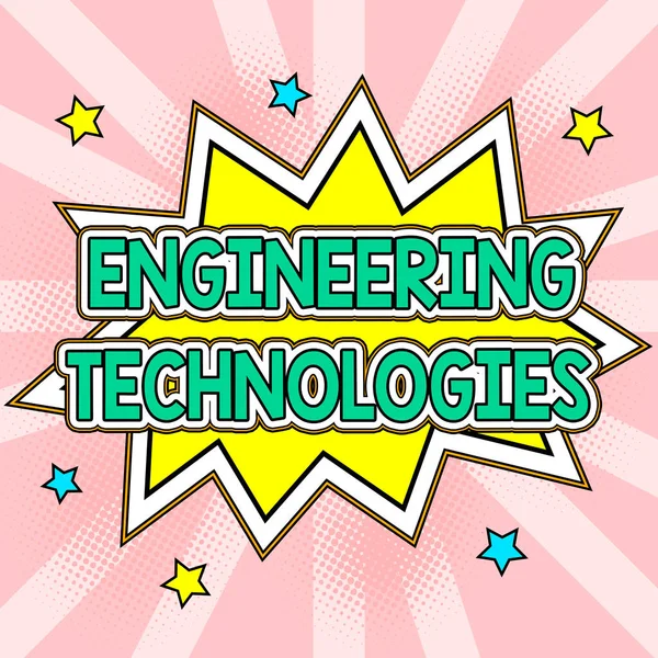 Konzeptionelle Darstellung Engineering Technologies Word Geschrieben Über Den Umgang Mit — Stockfoto