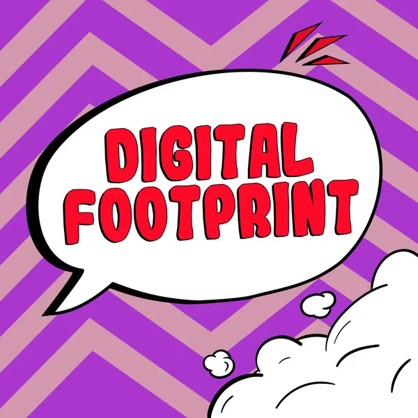 Writing Displaying Text Digital Footprint Business Idea Uses Digital Technology — Stock Fotó