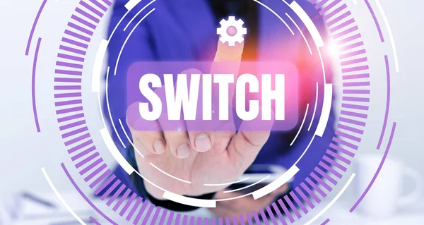Konzeptionelle Bildunterschrift Switch Internet Konzeptgerät Zum Herstellen Und Unterbrechen Der — Stockfoto