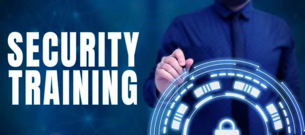 Conceptual Display Security Training Word Providing Security Awareness Training End — Stock Photo, Image