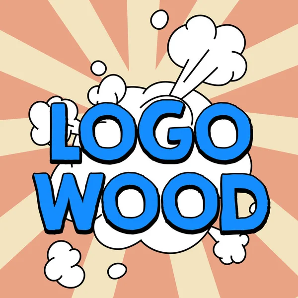 Inspiratie Uithangbord Logo Wood Business Approach Herkenbaar Ontwerp Symbool Van — Stockfoto