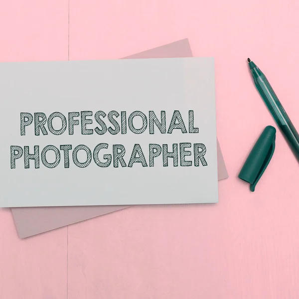 Подпись Концепции Professional Photographer Business Approach Person Who Takes Photographs — стоковое фото