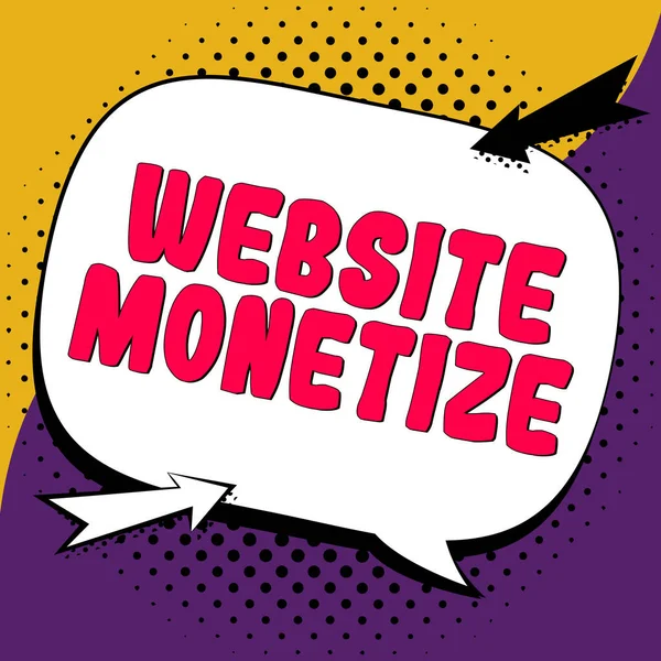 Handwriting text Website Monetize, Business showcase ability generate a revenue thorough your Web site or blog