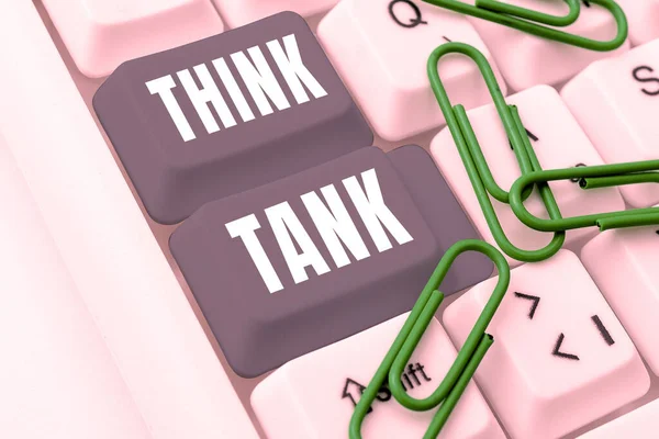Testi Scritti Mano Think Tank Concetto Internet Pensare Soluzioni Innovative — Foto Stock
