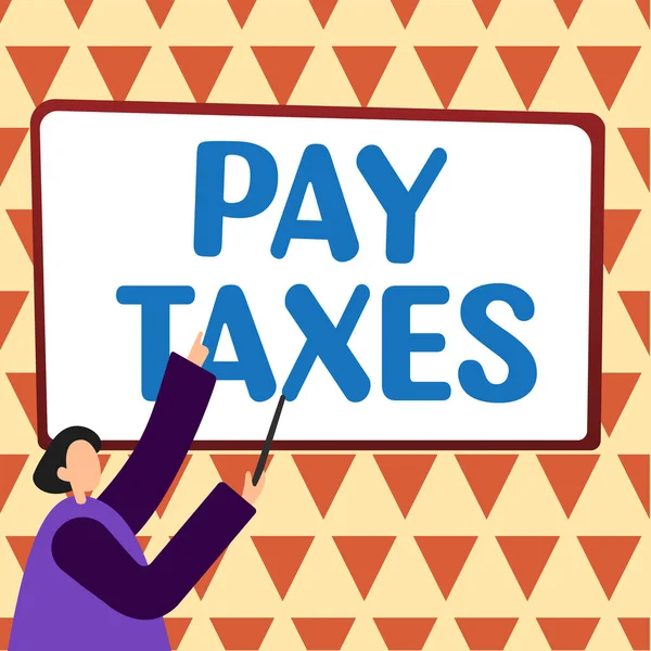 Text Showing Inspiration Pay Taxes Internet Concept Processing Taxation Accounting — Stockfoto