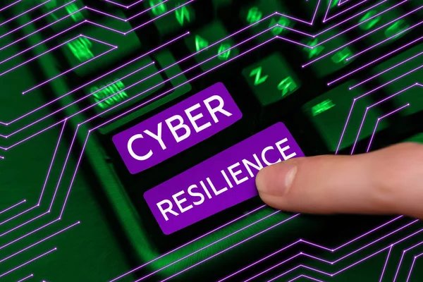 Texto Que Presenta Cyber Resilience Medida Idea Negocio Bien Que —  Fotos de Stock