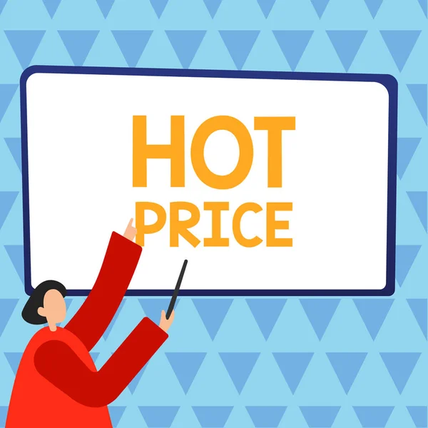 Conceptual Caption Hot Price Business Idea Buyer Seller Can Obtain — 스톡 사진