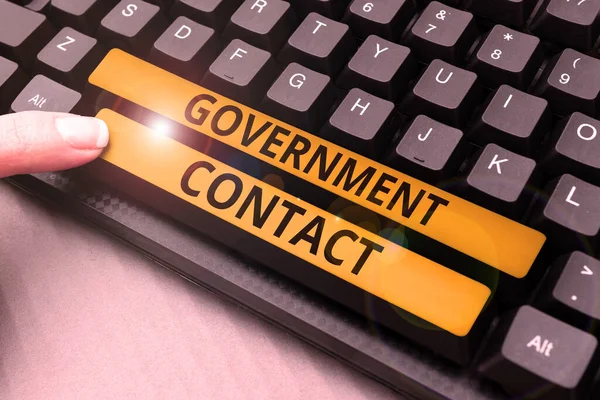 Hand Writing Sign Government Contact Conceptual Photo Debt Security Issued — Fotografia de Stock