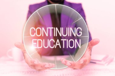 Devam eden Eğitim, İş Yaklaşımı Devam Eden Öğrenme Faaliyetleri profesyonellerinin yer aldığı tabela