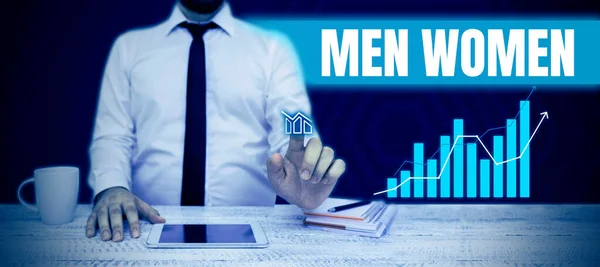Tekst Met Inspiratie Mannen Vrouwen Business Showcase Staat Waarin Een — Stockfoto