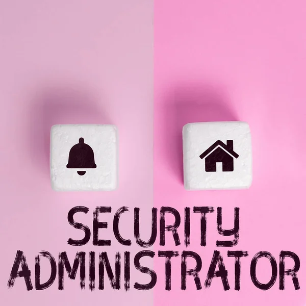 Affichage Conceptuel Security Administrator Business Showcase État Sécurité Stable Exempt — Photo