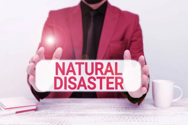 Inspiration Showing Sign Natural Disaster Business Overview Occurring Course Nature — Stockfoto