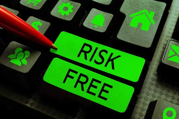 Handschrift Text Risk Free Konzeptfoto Verwendet Etwas Beschreiben Das Keine — Stockfoto