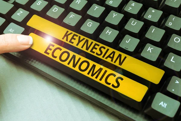 Teksten Weergeven Keynesiaanse Economie Woord Geschreven Monetaire Fiscale Programma Door — Stockfoto