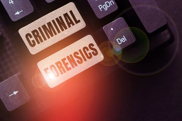 Ispirazione Mostrando Segno Criminal Forensics Internet Concept Federal Offense Actions — Foto Stock