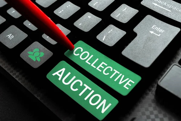 Conceptual Display Collective Auction Business Showcase Gathering Measuring Information Variables — Stock Photo, Image