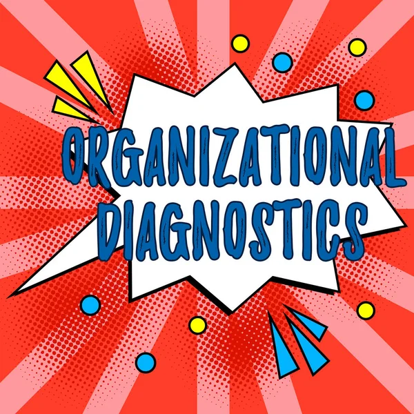 Handschriftteken Organizational Diagnostics Conceptuele Foto Studie Van Manier Waarop Mensen — Stockfoto