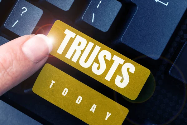 Inspiração Mostrando Sinal Confiança Negócios Mostrar Firme Crença Confiabilidade Verdade — Fotografia de Stock