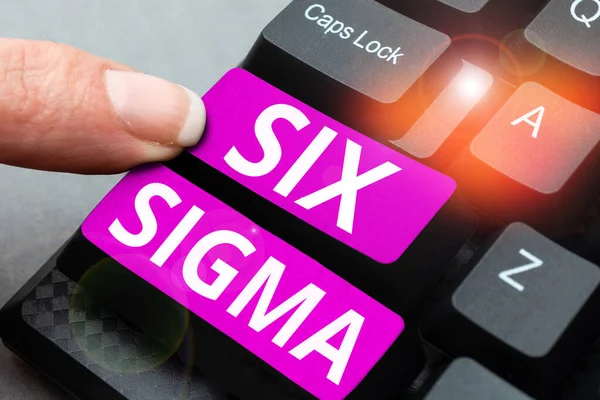 Podpis Koncepcyjny Six Sigma Business Approach Management Techniques Improve Business — Zdjęcie stockowe