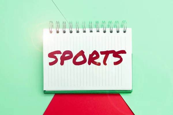 Koncepcionális Megjelenítés Sport Koncepció Jelentése Aktivitás Fizikai Erőfeszítés Készség Egyéni — Stock Fotó
