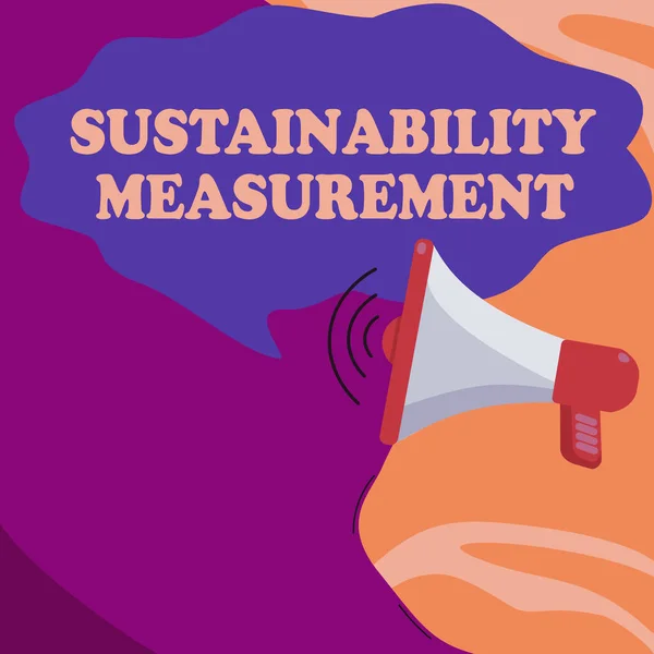 stock image Conceptual display Sustainability Measurement, Business idea tool used organisations become more sustainable