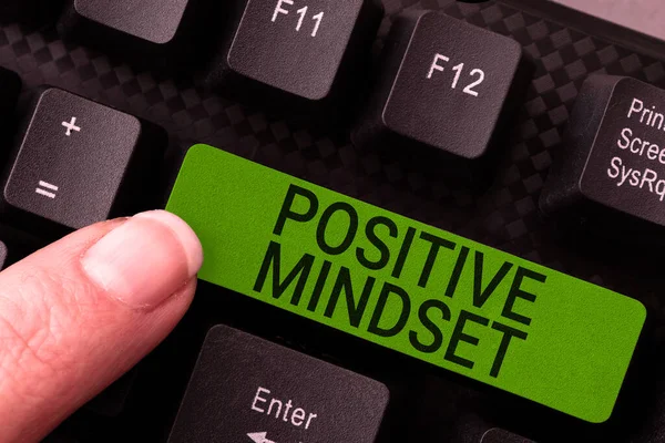 stock image Sign displaying Positive Mindset, Business overview mental and emotional attitude that focuses on bright side