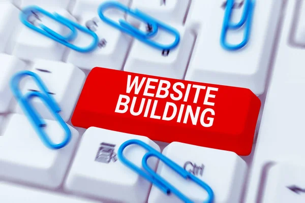 Sign Displaying Website Building Concept Meaning Tools Typically Allow Construction — Stock Photo, Image