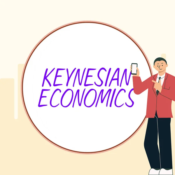 Hand Writing Sign Keynesian Economics Conceptual Photo Monetary Fiscal Programs — Stockfoto