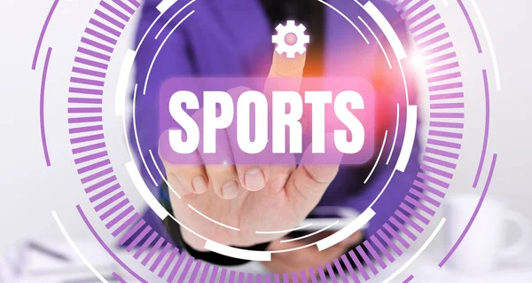 Ручний Писемний Знак Спорт Слово Занять Фізичними Вправами Навичками Індивідуальні — стокове фото