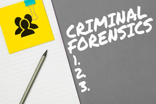 Didascalia Concettuale Criminal Forensics Word Written Federal Offense Actions Attività — Foto Stock