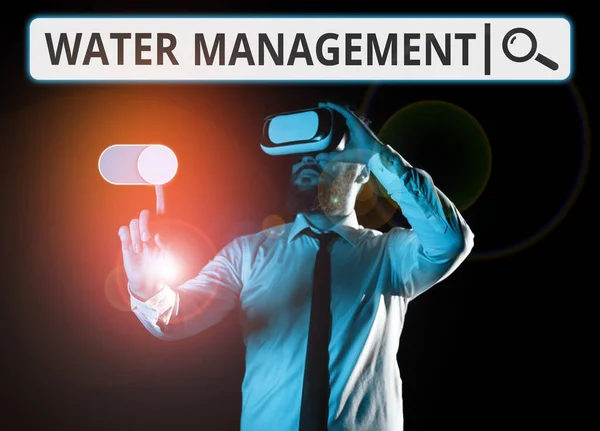Conceptueel Bijschrift Waterbeheer Internet Concept Optimaal Gebruik Van Watervoorraden Het — Stockfoto